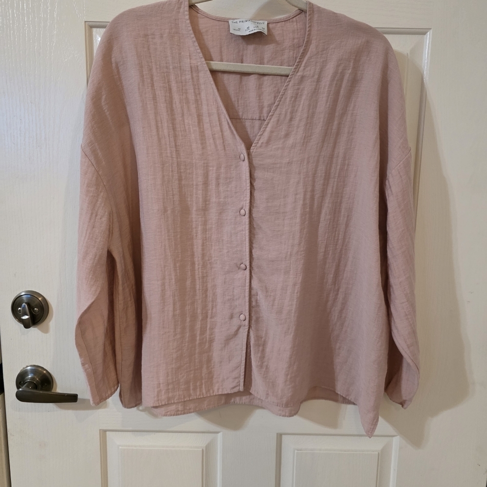 Primark Size 8 Light Pink Button-Down Shirt